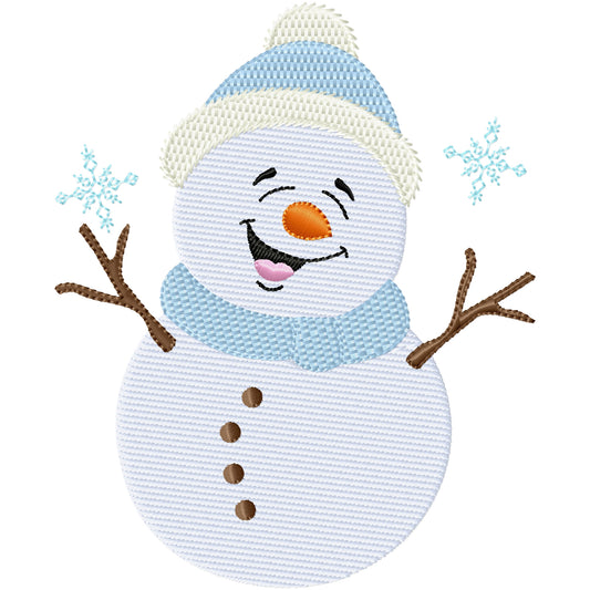My friends are coming snowman machine embroidery design 3 sizes
