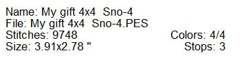 Snoops My gift machine embroidery design