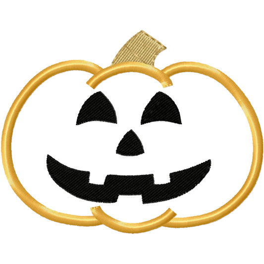 New pumpkin applique machine embroidery design