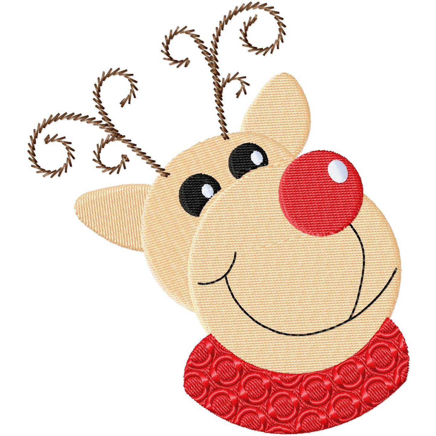 New Ralphie the reindeer machine embroidery design 3 sizes