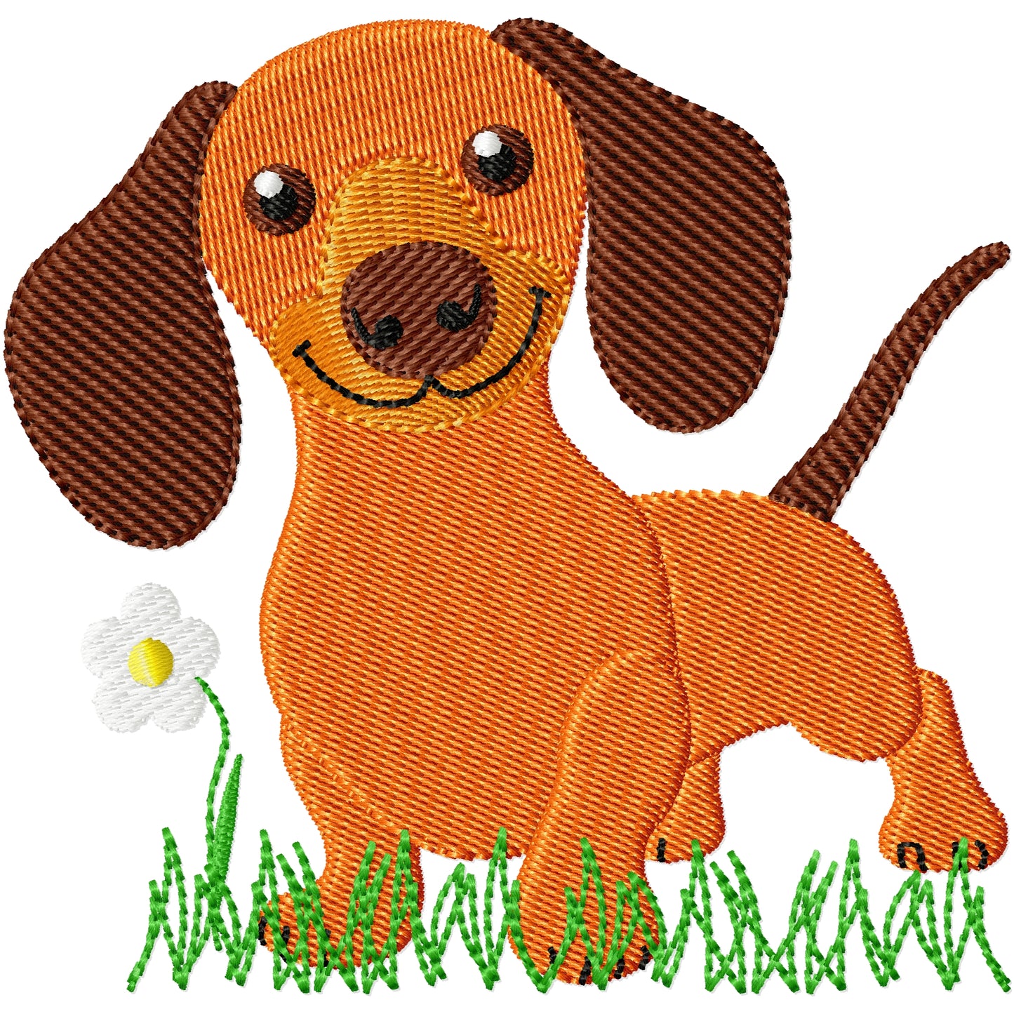 Dash 2 Dachshund machine embroidery design