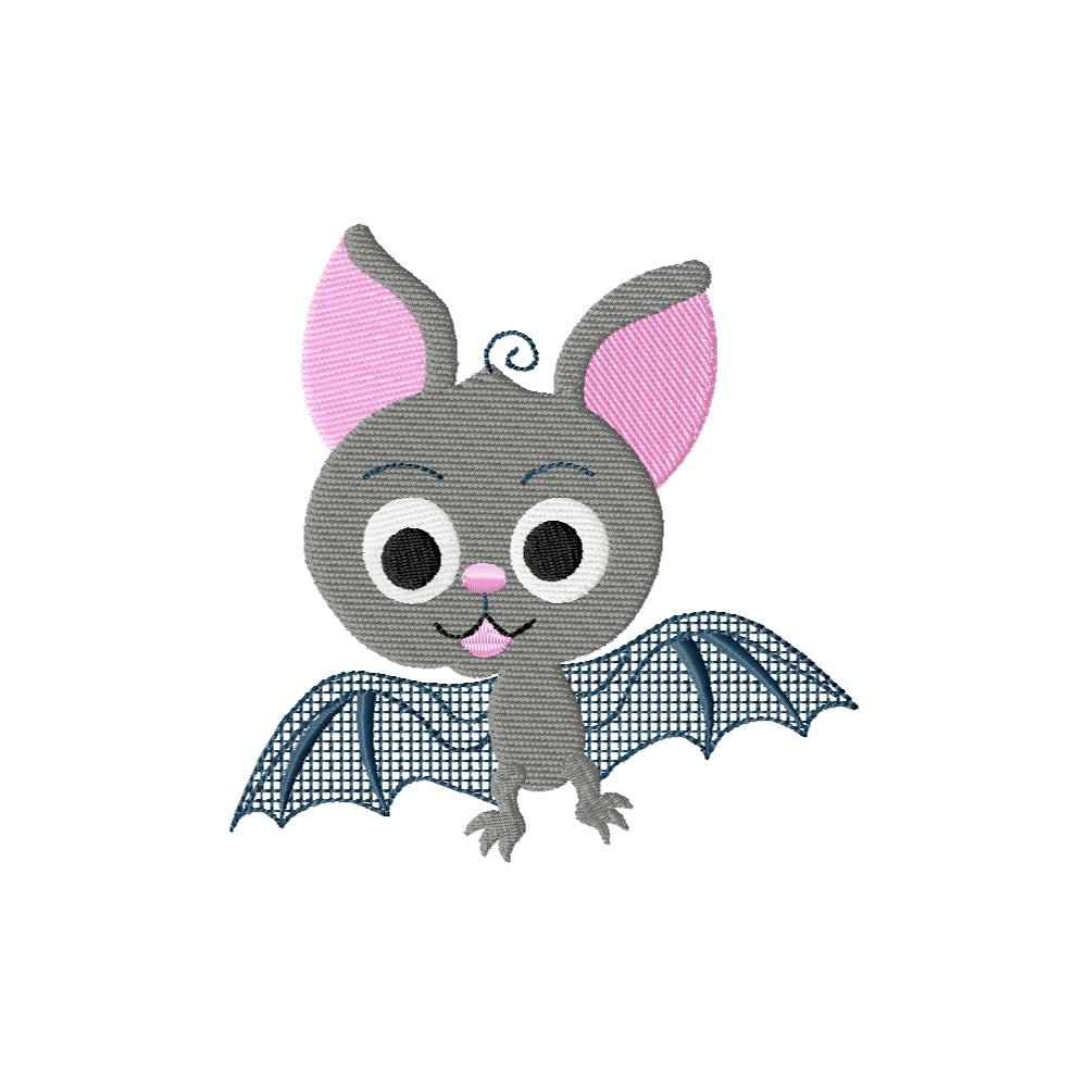 New tiny, cute bat machine embroidery design 2 sizes