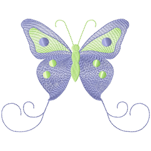 New butterfly 2 machine embroidery design  2 sizes