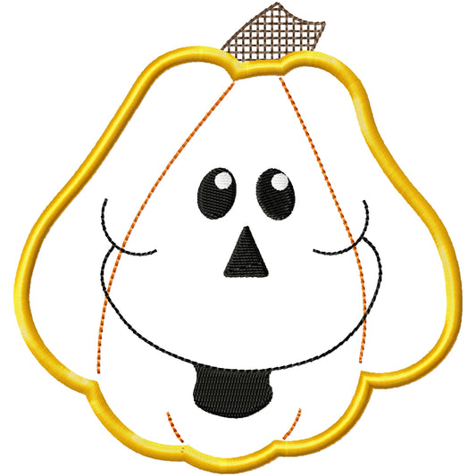 New cute pumpkin applique machine embroidery design 3 sizes