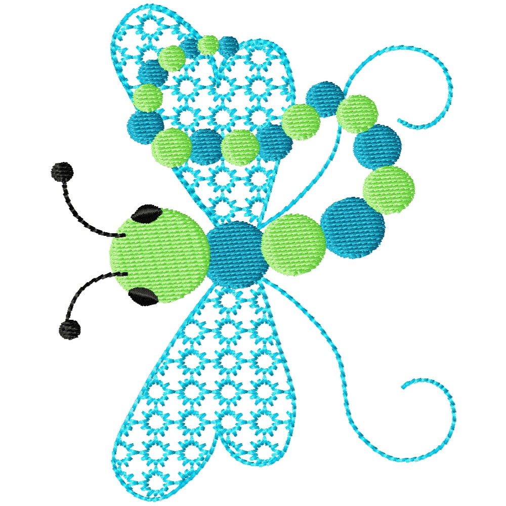 New pretty insect machine embroidery design