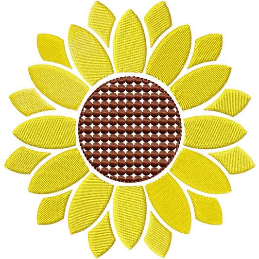 New sunflower 2 machine embroidery design 3 sizes