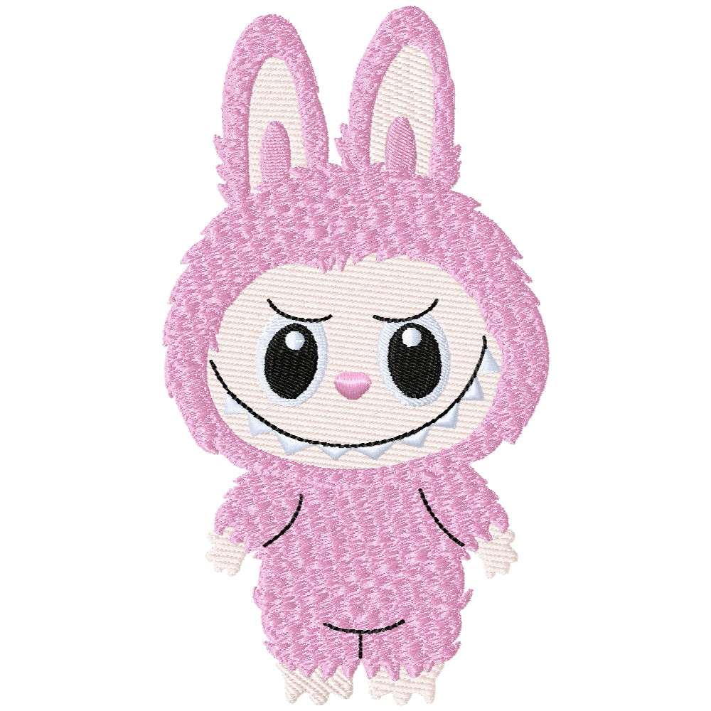 Pink La boo boo machine embroidery design 3 sizes