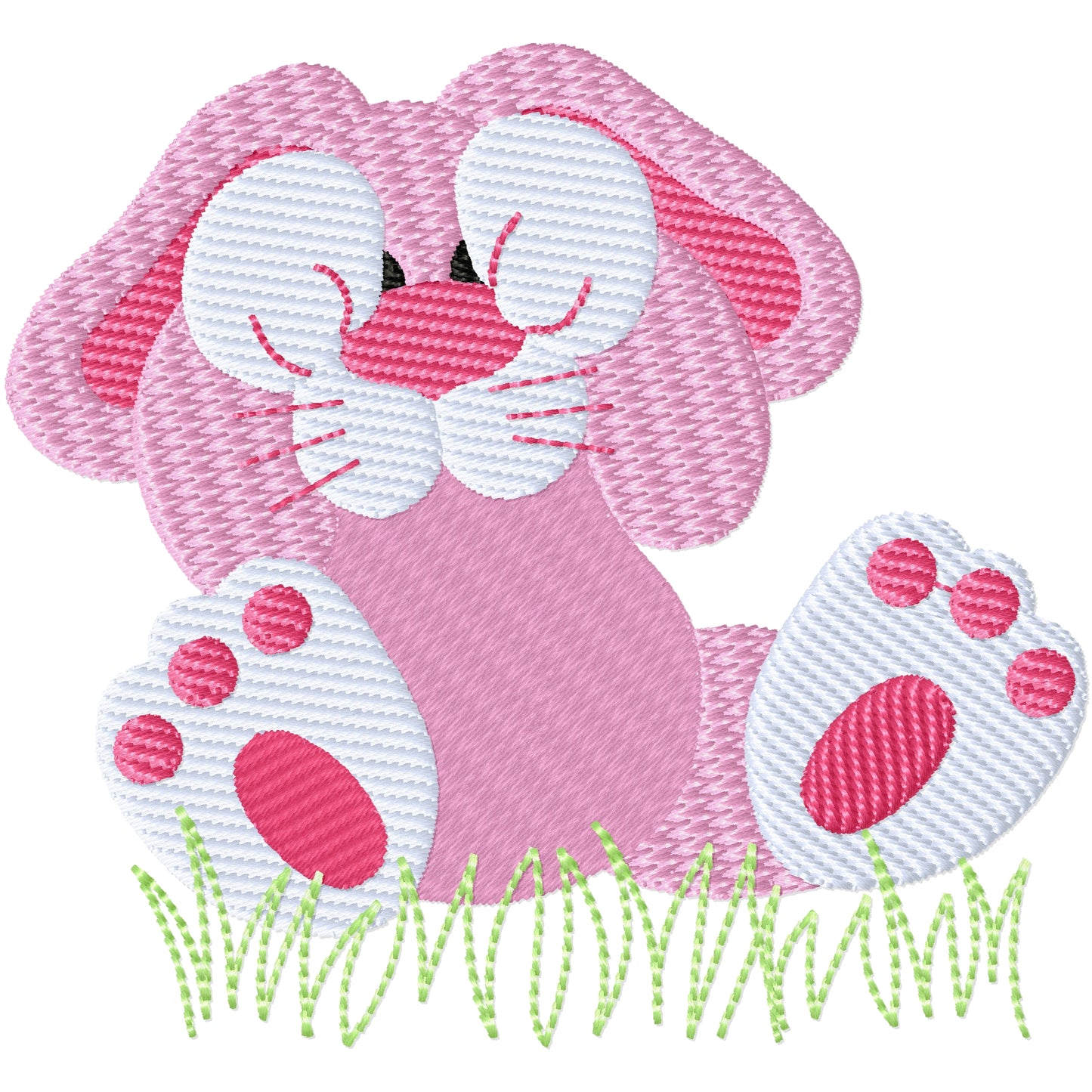 Pink bunny 2 machine embroidery design