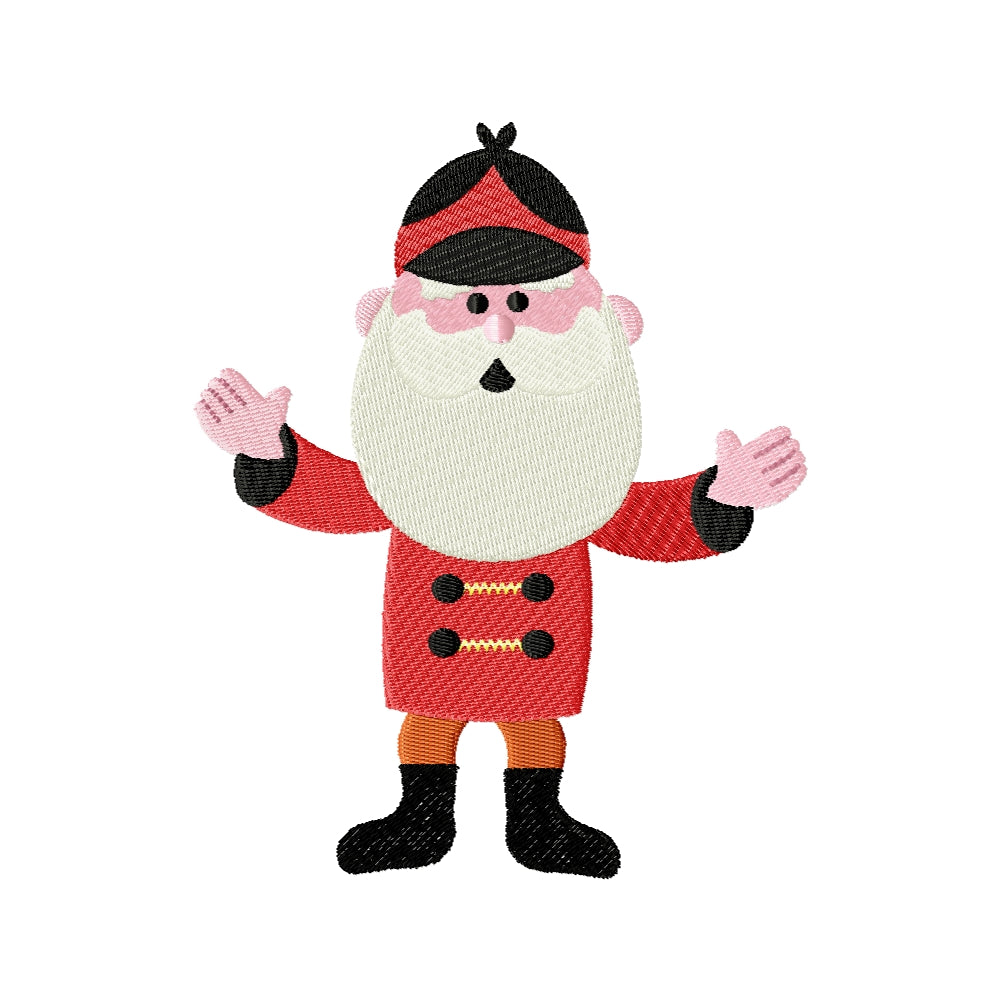 Rudys Santa machine embroidery design 3 sizes
