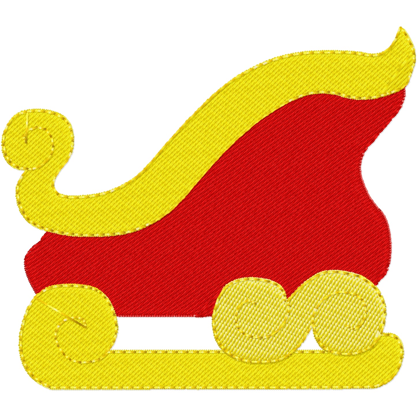 Santa's sleigh machine embroidery design