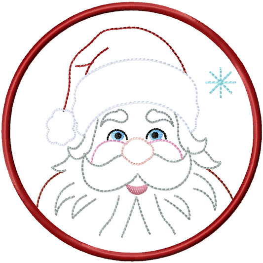 ITH Santa 1 Coaster machine embroidery design