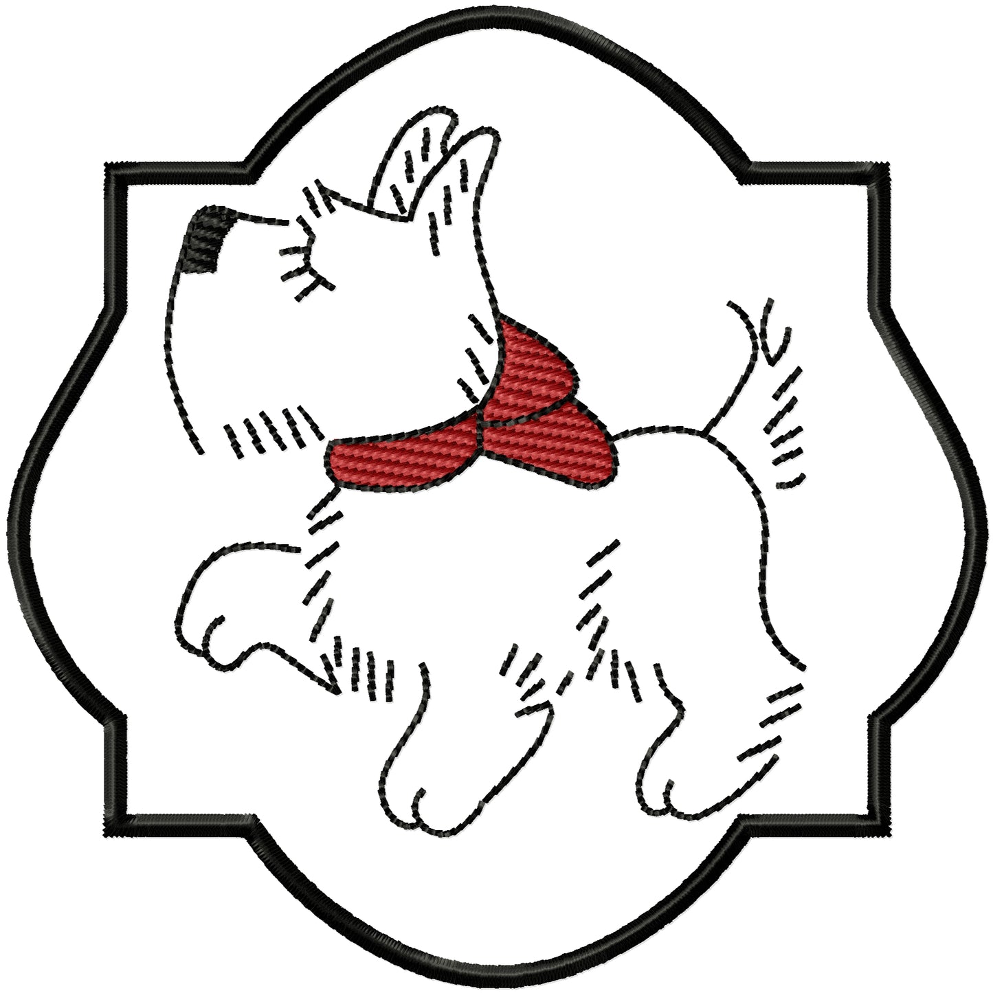 ITH Scotty Coaster machine embroidery design