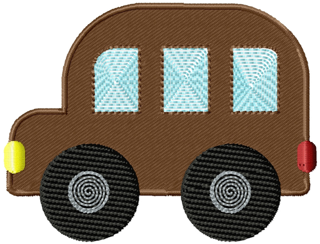 Simple vehicles machine embroidery set