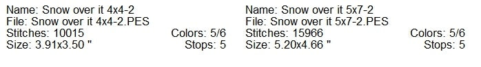 Snow over it snowman machine embroidery design 2 sizes