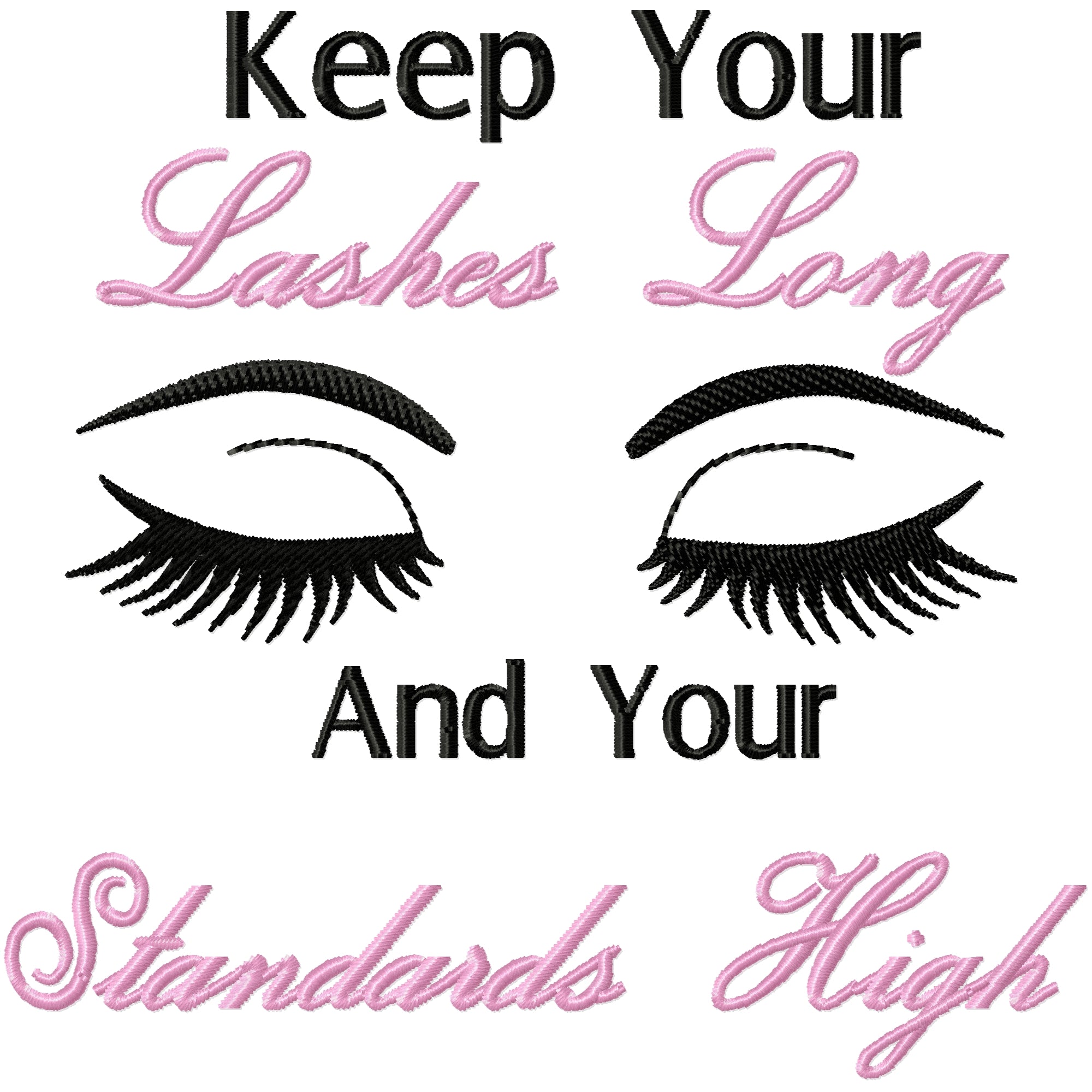 High standards machine embroidery design 2 sizes – ATyme2Stitch