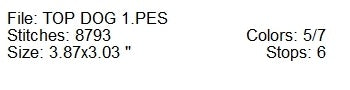 Applique dog 1 machine embroidery design
