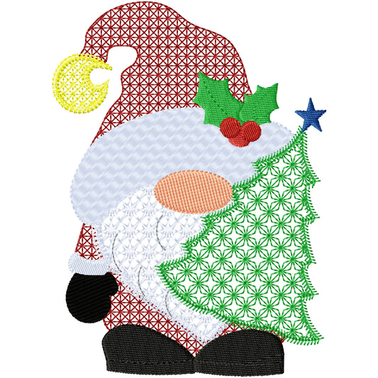 Santa table runner 4 machine embroidery design 3 sizes
