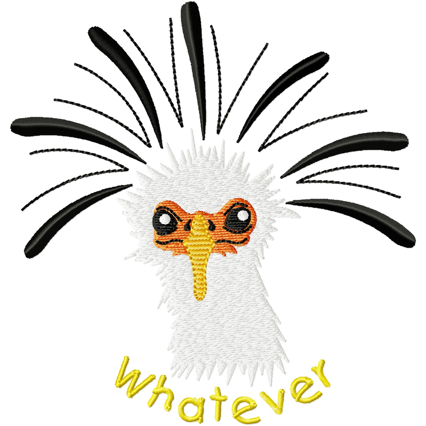 Whatever bird machine embroidery design 3 sizes
