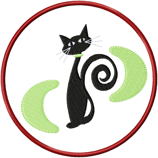 ITH MCM Reto Cat 2-2 Coaster machine embroidery design